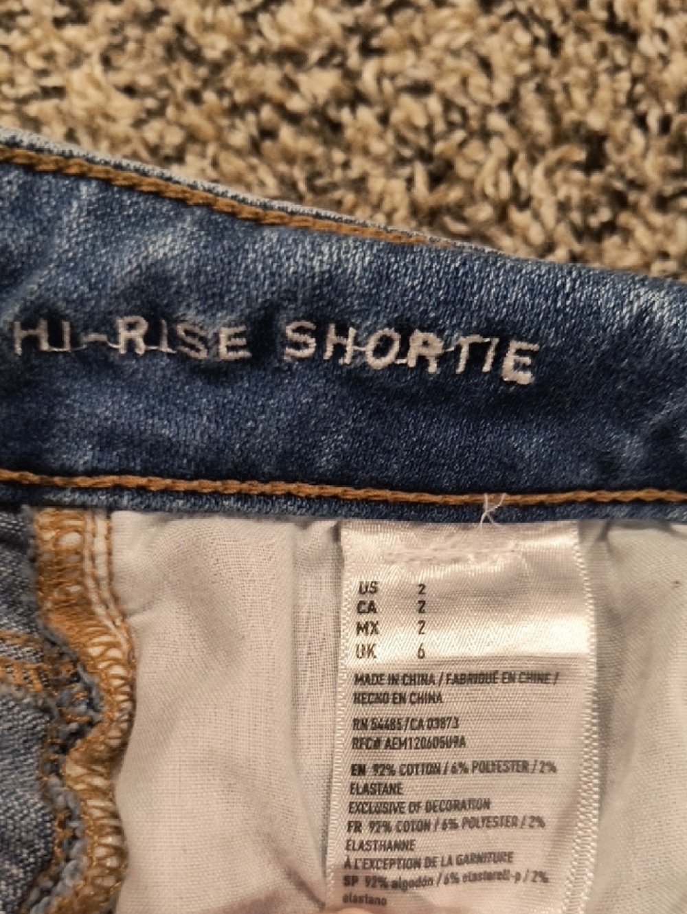 American Eagle Outfitters Light Blue Distressed Denim Shorts - Picture 4 of 4